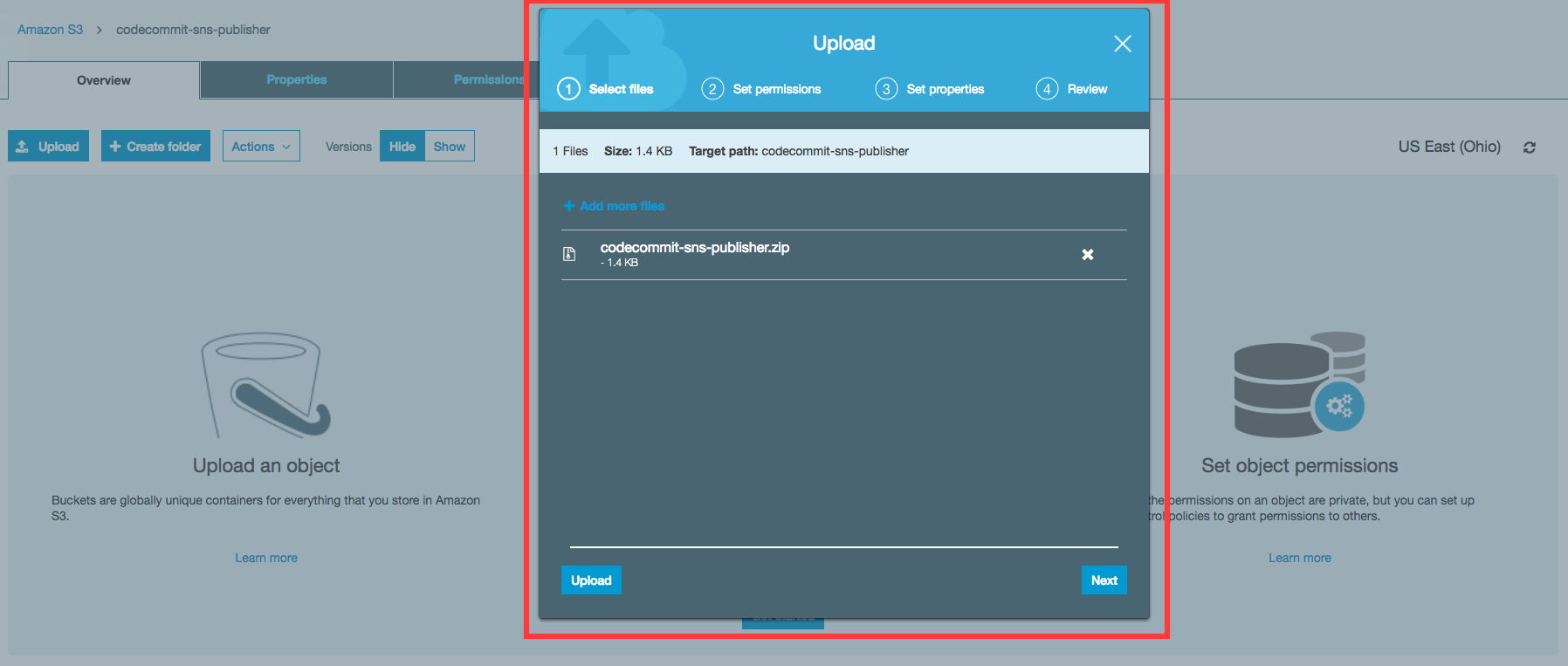 上傳 Lambda deployment package 至 S3