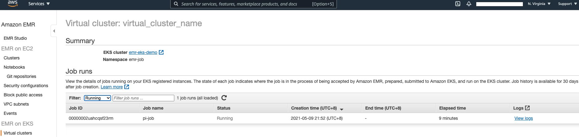 在 EMR Console 中檢視 Job 運行的狀態