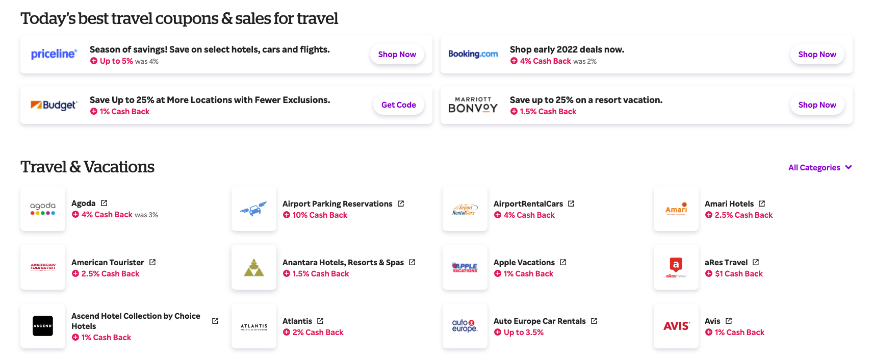 Rakuten 旅遊現金回饋