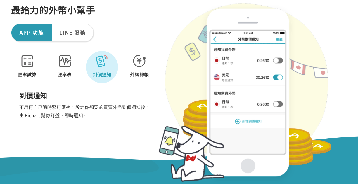 Richart 外幣到價通知